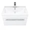 Nuie 600 x 400mm Wall Mounted Mid Edge Basin & Cabinet - Gloss White - VTWE600  Feature Large Image