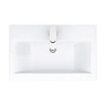 Nuie 600 x 400mm Wall Mounted Mid Edge Basin & Cabinet - Gloss White - VTWE600  additional Large Image