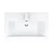 Nuie 600 x 400mm Wall Mounted Mid Edge Basin & Cabinet - Gloss White - VTWE600  additional Large Image