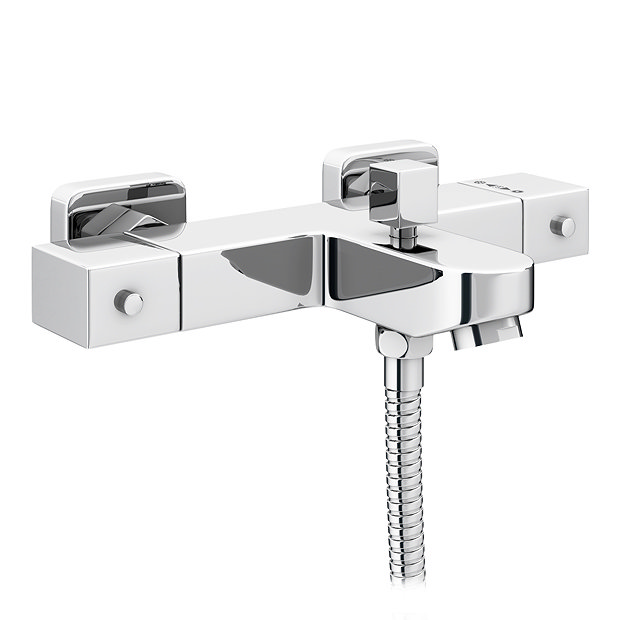Nuie Wall Mounted Square Thermostatic Bath/Shower Mixer Valve Bottom