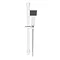 Nuie Wall Mounted Square Thermostatic Bath/Shower Mixer Valve w. Rectangular Slide Rail Kit Profile Large Image