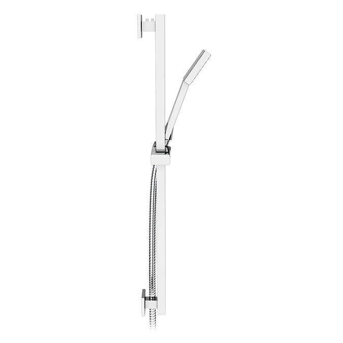 Nuie Wall Mounted Square Thermostatic Bath/Shower Mixer Valve w. Rectangular Slide Rail Kit  Feature Large Image
