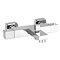 Nuie Wall Mounted Square Thermostatic Bath/Shower Mixer Valve w. Rectangular Slide Rail Kit Standard Large Image