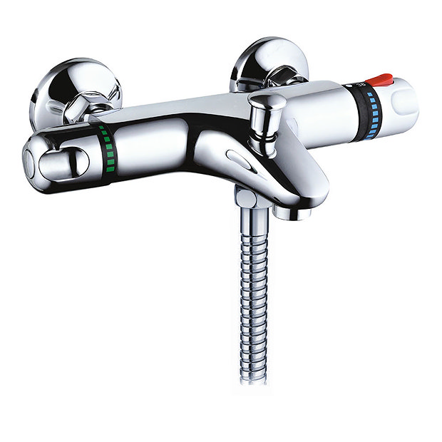 Nuie Wall Mounted Thermostatic Bath Shower Mixer Valve with Modern