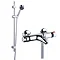 Ultra Wall Mounted Thermostatic Bath Shower Mixer Valve w/ Modern Slide Rail Kit Large Image