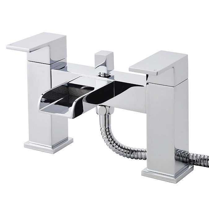 Nuie Waterfall Bath Shower Mixer Inc. Shower Kit & Wall Bracket Large Image