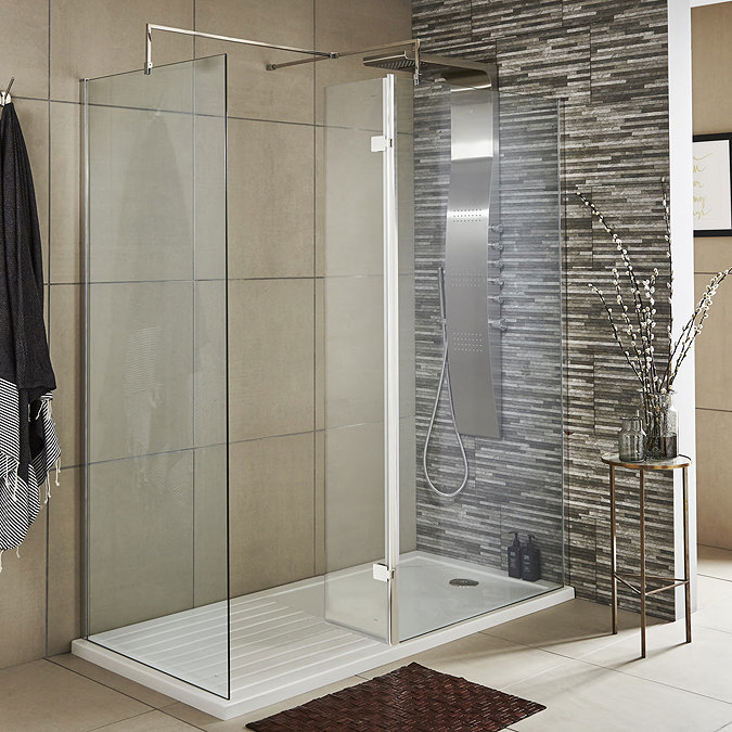 Premier Wetroom Screen + Square Support Arm (Various Sizes)  Feature Large Image