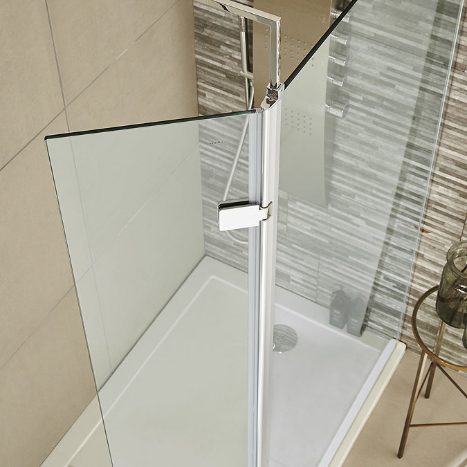 Premier Wetroom Screen + Square Support Arm (Various Sizes)  Standard Large Image