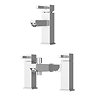 Prime Modern Basin and Bath Shower Mixer Taps Pack - Chrome  Standard Large Image