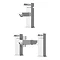 Prime Modern Basin and Bath Shower Mixer Taps Pack - Chrome  Standard Large Image