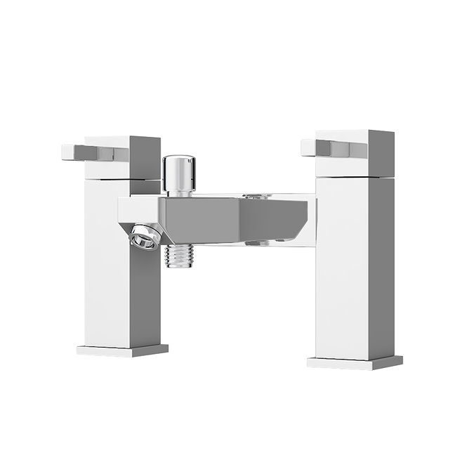 Prime Modern Bath Shower Mixer with Shower Kit - Chrome  Feature Large Image