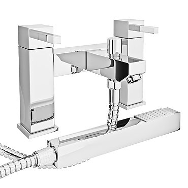 Prime Modern Bath Shower Mixer with Shower Kit - Chrome  Profile Large Image