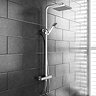 Prime Luxury Square Thermostatic Shower - Chrome Large Image