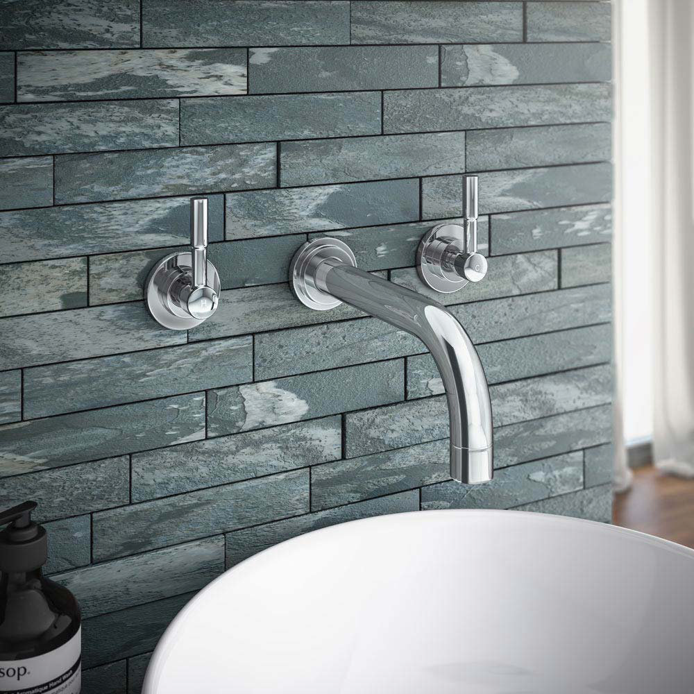 Primo Modern Wall Mounted Basin Mixer | From Victorian Plumbing.co.uk