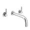 Primo Modern Wall Mounted Bath Filler - Chrome Large Image