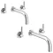 Primo Wall Mounted Tap Package (Bath + Basin Tap) Large Image