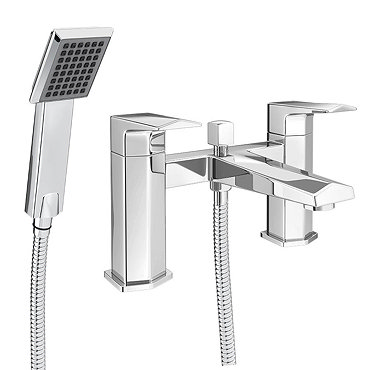 Prism Modern Bath Shower Mixer Tap + Shower Kit  Profile Large Image