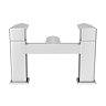Venice Modern Geometric Bath Tap  In Bathroom Large Image