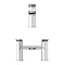 Venice Modern Geometric Tap Package (Bath + Basin Tap)  In Bathroom Large Image