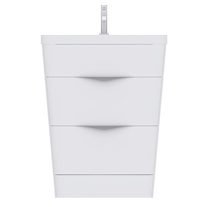 Prism Vanity Unit (White Gloss - 650mm Wide) Profile Large Image
