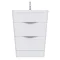 Prism Vanity Unit (White Gloss - 650mm Wide) Profile Large Image