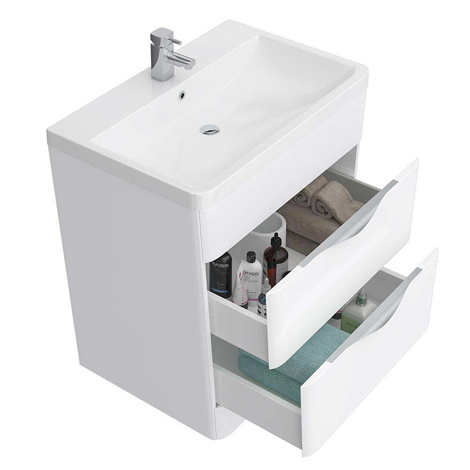 Prism Vanity Unit (White Gloss - 800mm Wide)  Feature Large Image