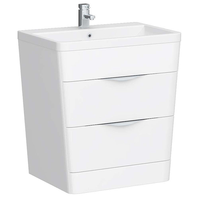Prism Vanity Unit (White Gloss - 800mm Wide) Large Image