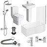 Pro 600 B-Shaped 1700 Complete Bathroom Package Large Image