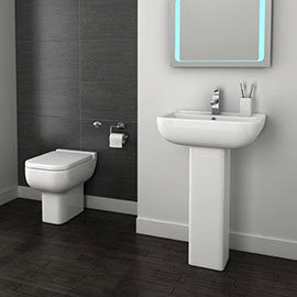 Pro 600 Back To Wall BTW Modern Bathroom Suite Medium Image