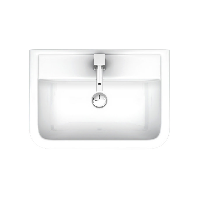 Pro 600 Basin + Semi Pedestal (560mm Wide - 1 Tap Hole)  Profile Large Image