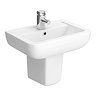 Pro 600 Basin + Semi Pedestal (560mm Wide - 1 Tap Hole)  Feature Large Image