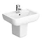 Pro 600 Basin + Semi Pedestal (560mm Wide - 1 Tap Hole)  Feature Large Image