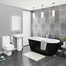 Pro 600 Black Modern Free Standing Bath Suite Large Image