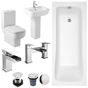 Pro 600 Complete Bathroom Suite Package Profile Large Image
