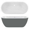 Pro 600 Grey Modern Free Standing Bath Suite  Profile Large Image