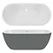 Pro 600 Grey Modern Free Standing Bath Suite  Profile Large Image