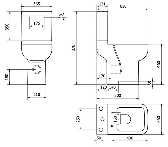 Pro 600 Modern Comfort Height Toilet + Soft Close Seat