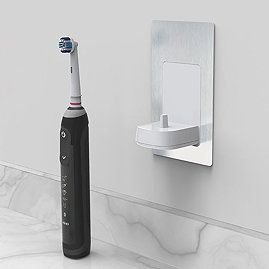 Proofvision Oral-B In Wall Electric Toothbrush Charger - Brushed Steel Large Image