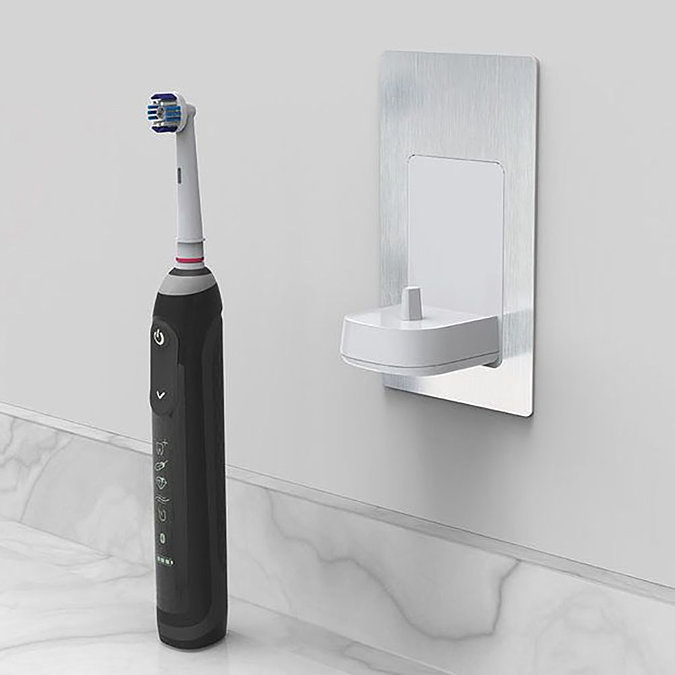 Proofvision Oral-B In Wall Electric Toothbrush Charger - Brushed Steel Large Image