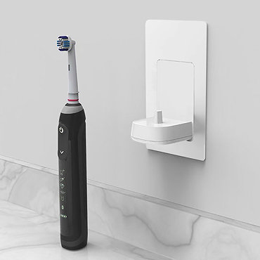 Proofvision Oral-B In Wall Electric Toothbrush Charger - White Plastic  Profile Large Image