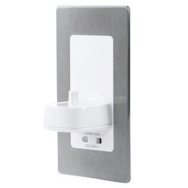 Proofvision Oral-B In Wall Electric Toothbrush Charger with Shaver Socket - Brushed Steel Large Imag