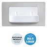 Proofvision Oral-B In Wall Electric Toothbrush Twin Charger - Brushed Steel  Profile Large Image