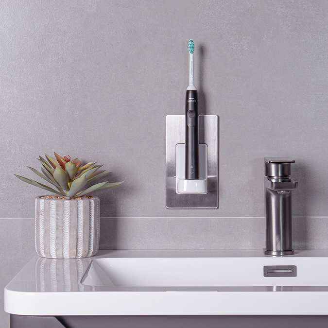 ProofVision Phillips In Wall Electric Toothbrush Charger - Brushed Steel