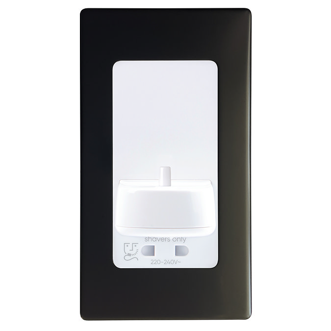 ProofVision Phillips In Wall Electric Toothbrush Charger with Shaver Socket - Black