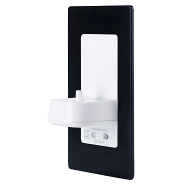 ProofVision Phillips In Wall Electric Toothbrush Charger with Shaver Socket - Black