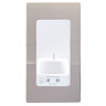 ProofVision Phillips In Wall Electric Toothbrush Charger with Shaver Socket - Polished Steel
