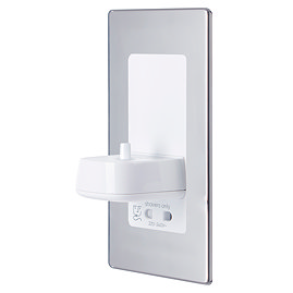 ProofVision Phillips In Wall Electric Toothbrush Charger with Shaver Socket - Polished Steel
