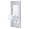 ProofVision Phillips In Wall Electric Toothbrush Charger with Shaver Socket - Polished Steel
