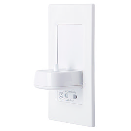 ProofVision Phillips In Wall Electric Toothbrush Charger with Shaver Socket - White Plastic