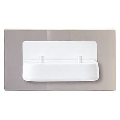 ProofVision Phillips In Wall Electric Toothbrush Twin Charger - Polished Steel